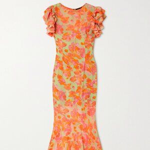 Bougainvillea Ruffle Maxi Dress